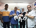 ولادة نادرة لثلاثة توائم في المركز الطبي هليل يافي