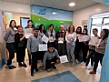Hadera High School students give a moving gift to patients in the Pediatrics Department